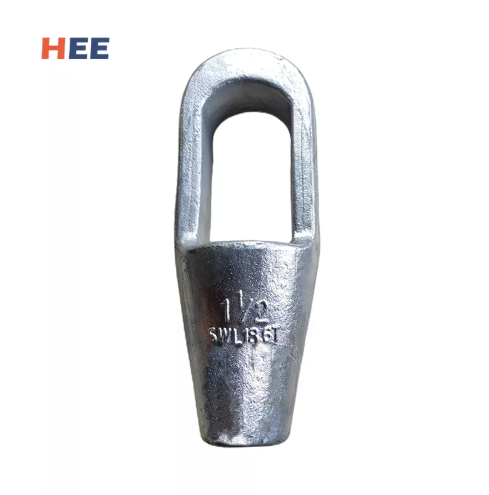 Socket Socket fechado projetado para conex&otilde;es de cabo de a&ccedil;o seguras e permanentes, ideais para aplica&ccedil;&otilde;es pesadas